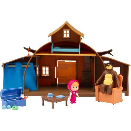 Casa di Michka - GPTOYS - MASHA & MICHKA - MHA22 - 2 personaggi inclusi + 15 accessori - Dai 3 anni