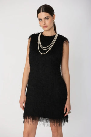 SISTE'S | Abito corto piume con fiocco sul retro