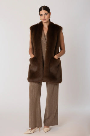 SISTE'S | Collo di pelliccia ecologica con tasche