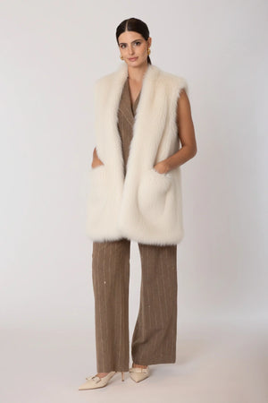 SISTE'S | Collo di pelliccia ecologica con tasche