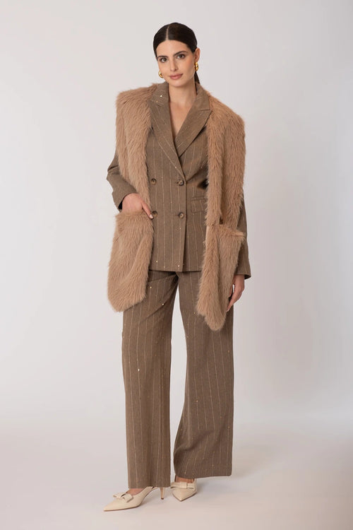 SISTE'S | Collo di pelliccia ecologica con tasche