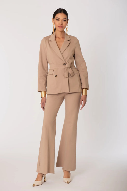 SISTE'S | Giacca doppiopetto con cintura in viscosa