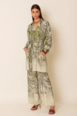 SISTE'S | Pantalone ampio fantasia cachemire