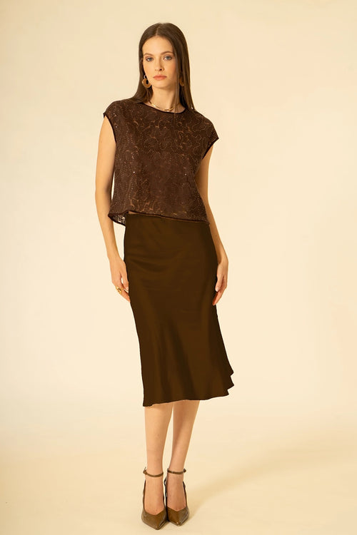 Top smanicato con ricamo | SISTE'S