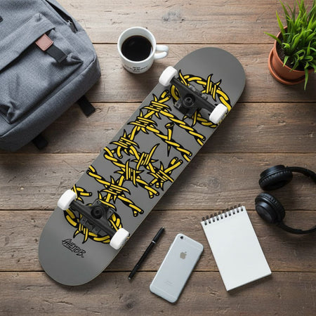 Skateboard Ghettoblaster per iniziare Barded Wire grey 7.87"