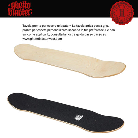 Skateboard Ghettoblaster Tavola Small Logo Red 8.25""