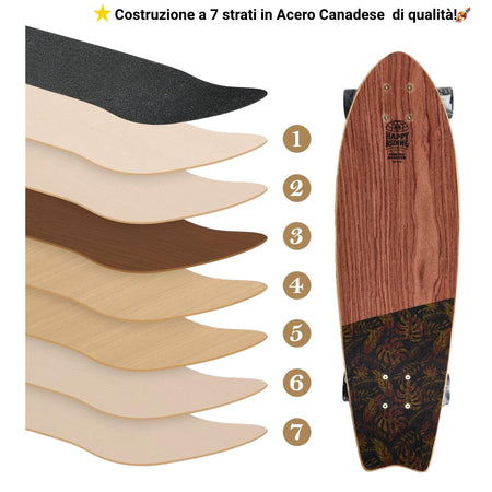 Skateboard Cruiser Ghettoblaster  Mogano Tki Totem Fish Tail  30" -9"