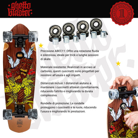 Skateboard Cruiser Ghettoblaster  Mogano Tki Totem 32" -9,25"