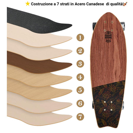 Skateboard Cruiser Ghettoblaster  Mogano Tki Totem Fish Tail  33" -9,5"