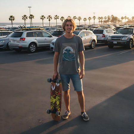 Skateboard Ghettoblaster Surfskate Tiki Token Mogano  32" 9.875"