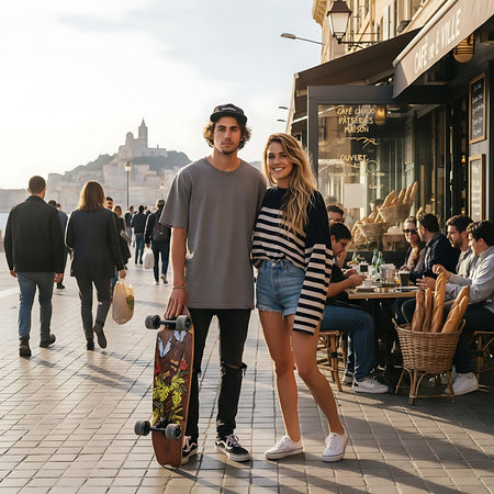 Skateboard Ghettoblaster Surfskate Tiki Token Mogano  Fish tail 32" 9.875"