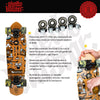 Skateboard Cruiser Ghettoblaster  Teak Geroglific  26 -7,25