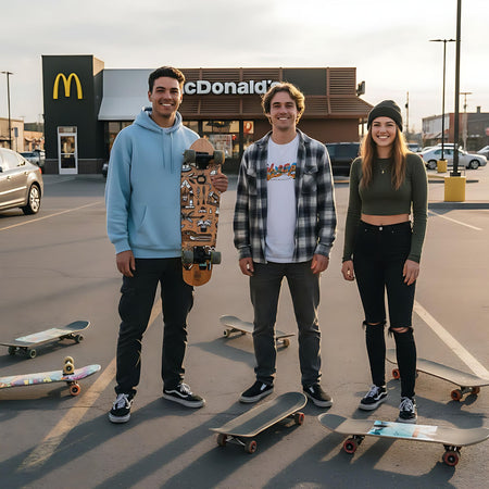 Skateboard Cruiser Ghettoblaster  Teak Geroglific  26" -7,25"