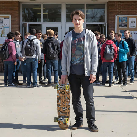 Skateboard Cruiser Ghettoblaster  Teak Geroglific  32" -9,125"