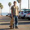 Skateboard Cruiser Ghettoblaster  Teak Geroglific  32 -9,125