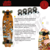 Skateboard Cruiser Ghettoblaster  Teak Geroglific  Fidh tail 33 -9,5