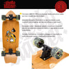 Skateboard Ghettoblaster Surfskate Teak Snake Head  30 9.75