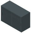Sopralzo armadio per ufficio con piani interni metallici e ante forate cm. 150x60x85h