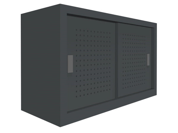 Sopralzo armadio per ufficio con piani interni metallici e ante forate cm. 150x60x85h