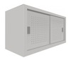 Armadio basso archiviazione con ante forate scorrevoli cm. 180x37,5x90H