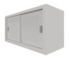Armadio basso archiviazione con ante forate scorrevoli cm. 180x37,5x90H