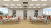Armadio basso archiviazione con ante forate scorrevoli cm. 180x37,5x90H