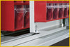 Armadio Madia in metallo con pannelli scorrevoli e cassetti porta minuteria cm. 248x60x195h