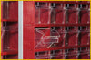Armadio Madia in metallo con pannelli scorrevoli e cassetti porta minuteria cm. 248x60x195h