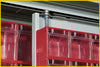 Armadio Madia in metallo con pannelli scorrevoli e cassetti porta minuteria cm. 248x60x195h