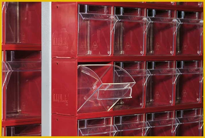 Armadio Madia con pannelli scorrevoli per ferramenta e officina cm. 248x60x195h