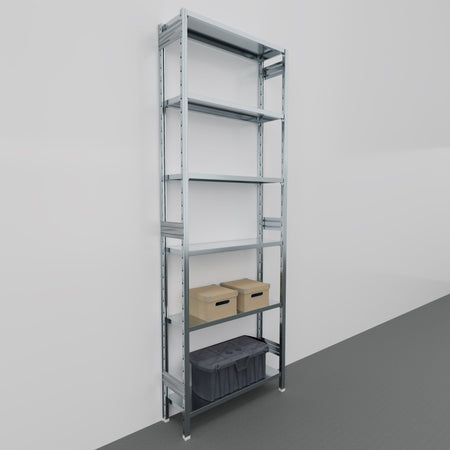 Scaffalatura in metallo da magazzino Zincata cm. 100x30x300h