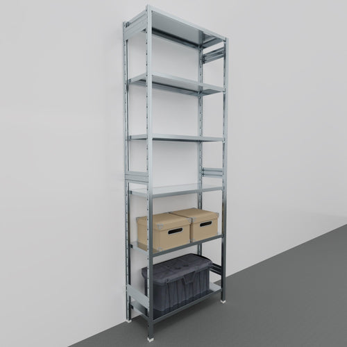 Scaffalatura metallica da magazzino Zincata cm. 100x40x300h