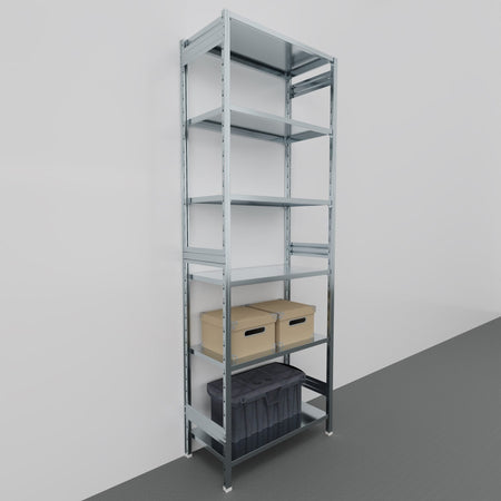Scaffalatura in ferro da magazzino Zincata cm 100x50x300h