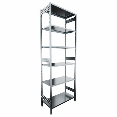 Scaffalatura in ferro da magazzino Zincata cm 100x50x300h