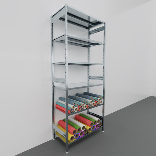 SCAFFALATURA in metallo da magazzino Zincata cm. 120x60x300h