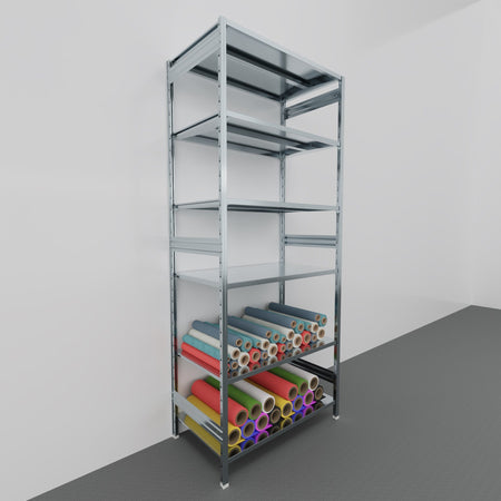 SCAFFALATURA metallica da magazzino Zincata cm. 120x70x300h