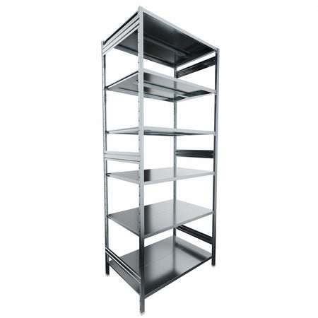 SCAFFALATURA metallica da magazzino Zincata cm. 120x80x300h