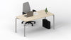 Scrivania operativa con top melaminico e struttura metallica colore alluminio cm. 160x80x75h