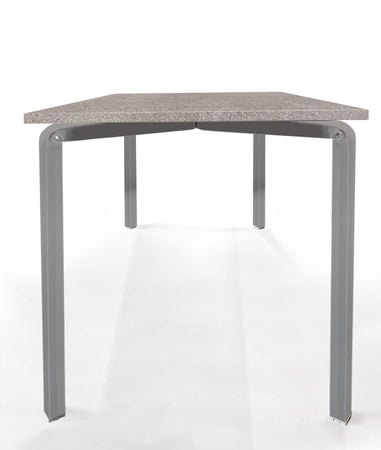Scrivania operativa con top melaminico e struttura metallica colore alluminio cm. 160x80x75h