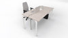 Scrivania moderna per ufficio operativo con struttura in tubolare colore bianco e top in vari colori cm. 160x80x75h