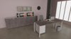 Scrivania moderna per ufficio operativo con struttura in tubolare colore bianco e top in vari colori cm. 160x80x75h