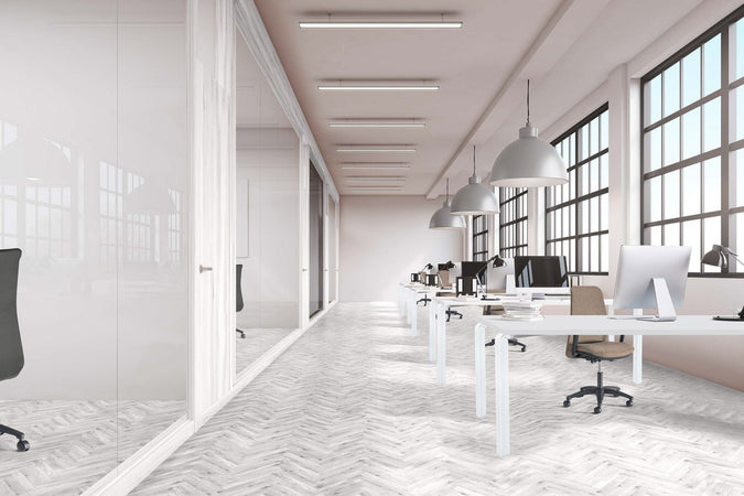 Scrivania moderna per ufficio operativo con struttura in tubolare colore bianco e top in vari colori cm. 160x80x75h