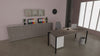 Scrivania per ufficio moderno con struttura in tubolare nero ghisa e piano in vari colori a scelta cm. 160x80x75h