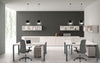 Scrivania per ufficio moderno con struttura in tubolare nero ghisa e piano in vari colori a scelta cm. 160x80x75h