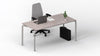 Scrivania moderna con gambe in tubolare colore alluminio e top in melaminico cm. 180x80x75h