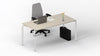 Scrivania operativa con piano in melaminico e struttura in acciaio bianca cm. 180x80x75h