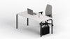 Scrivania operativa con piano melaminico e gambe in acciaio colore nero ghisa cm. 180x80x75h