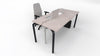 Scrivania operativa con piano melaminico e gambe in acciaio colore nero ghisa cm. 180x80x75h