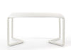 Scrivania operativa moderna con gambe in tubolare metallico colore bianco e piano melaminico cm. 160x80x75h