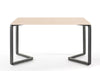 Scrivania moderna con gambe in metallo nero ghisa e piano melaminico cm. 160x80x75h
